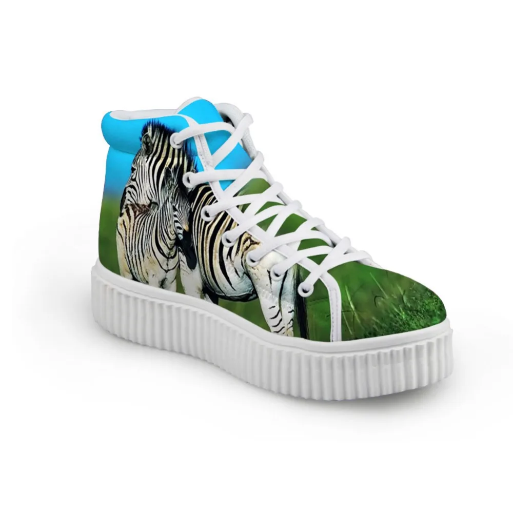 Женская обувь на плоской платформе с принтом зебры|Обувь без каблука| |