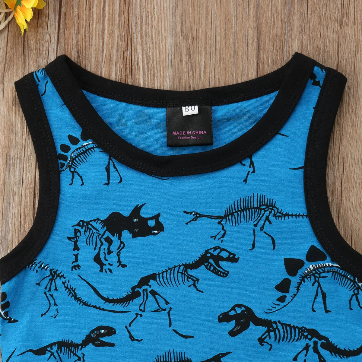 Newborn Toddler Baby Boy Dinosaur Vest Tops+Shorts 2 pcs Clothing Set Outfit Clothes | Детская одежда и обувь