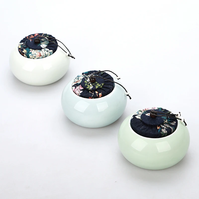 Винтажные портативные чайные банки с ручной росписью фарфоровый резервуар