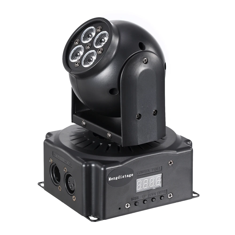 

LED Stage Light Mini Wash Moving Head Lights 4x10W RGB 3in1 with DMX 512 for Christmas Disco Party Wedding Events DJ Show Room