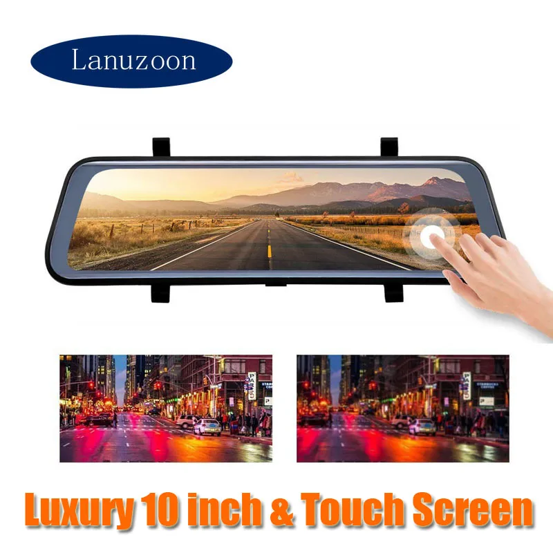 10 дюймовый полный Экран Touch Видеорегистраторы для автомобилей два