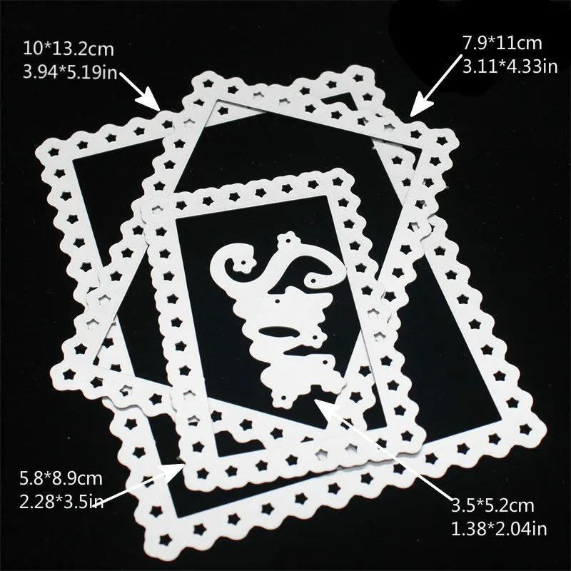 KSCRAFTStars прямоугольная рамка металлические Вырубные штампы трафареты для сделай