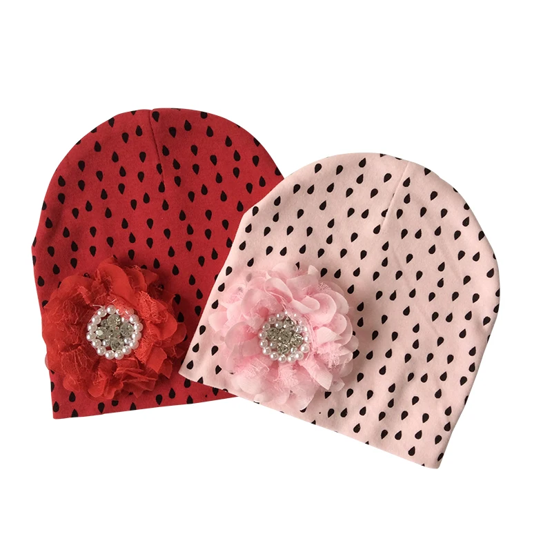 

Baby Hat Cotton Floral Hat For Baby Girls Winter Caps Children's Beanie hats