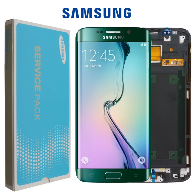 5,1 ''дисплей Super AMOLED для SAMSUNG Galaxy s6 edge lcd+ рамка G925 G925F G925I сенсорный экран дигитайзер Замена