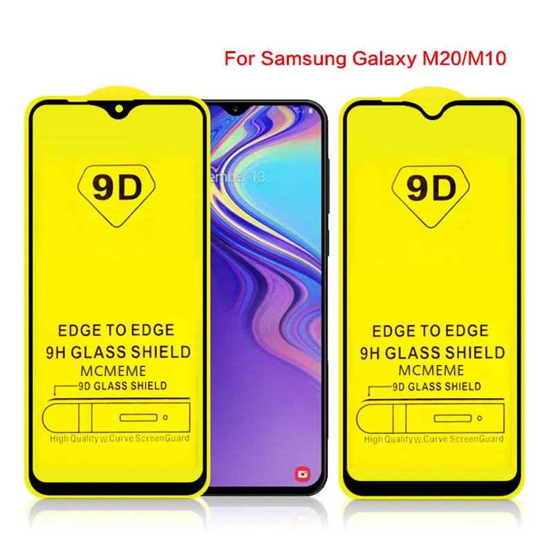 20 шт./лот 9D Закаленное стекло протектор экрана для Samsung Galaxy M10 M20 M30 защитное 9H HD