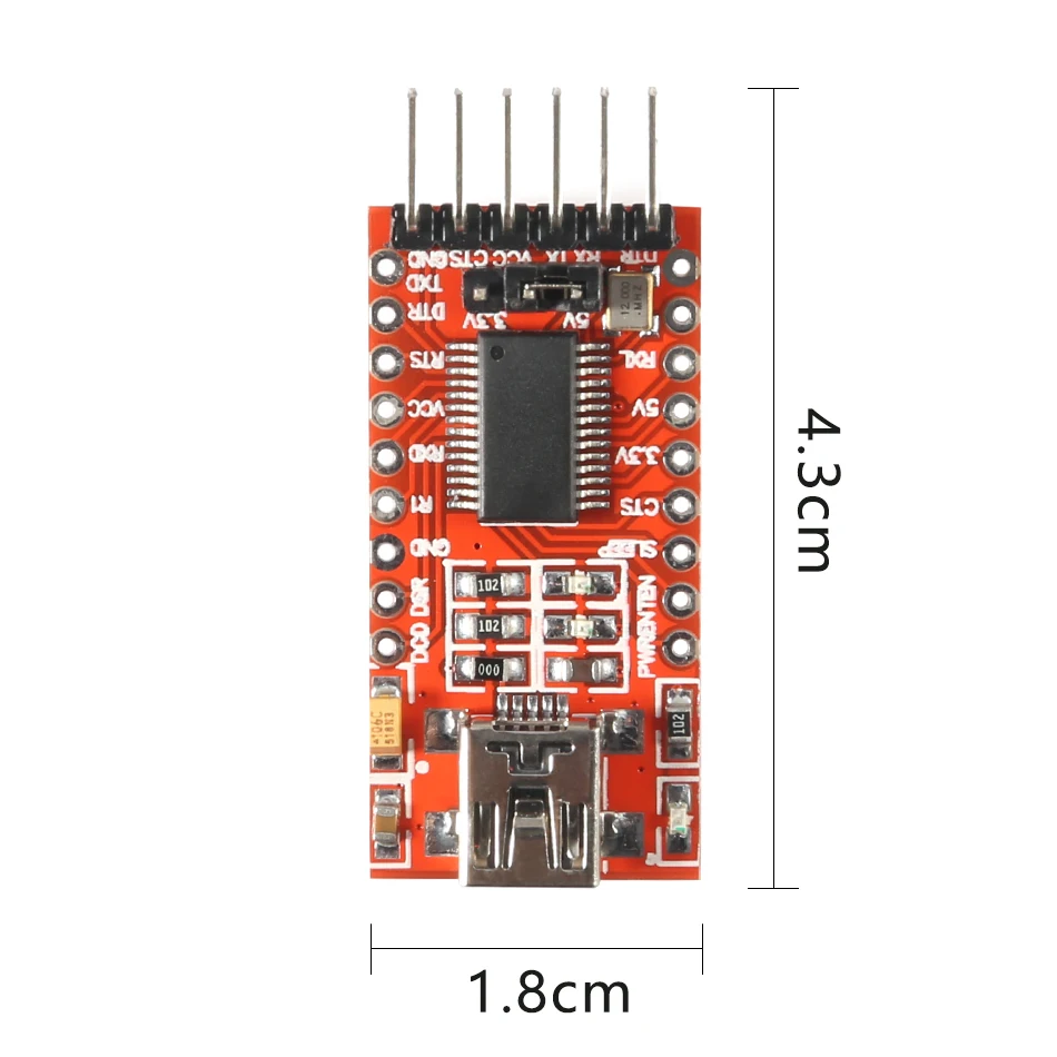 Последовательный модуль адаптера FT232RL FTDI USB 3 В 5 в TTL для мини-порта Arduino хорошего