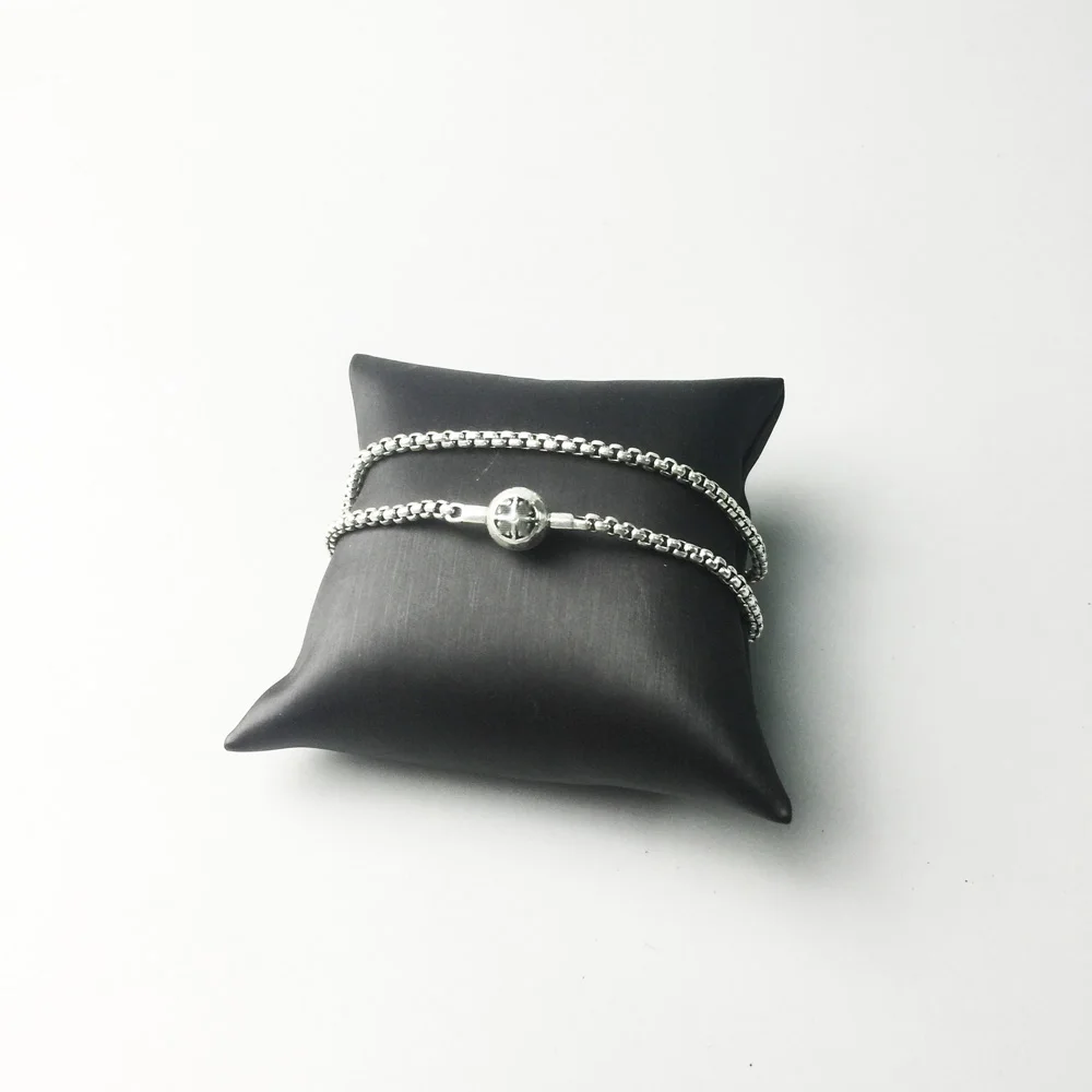 Necklace Chain Dark Blackened 925 Sterling Silver With Folding Clasp For Women &amp Men Gift Europe Style Fit Karma Diy | Украшения и