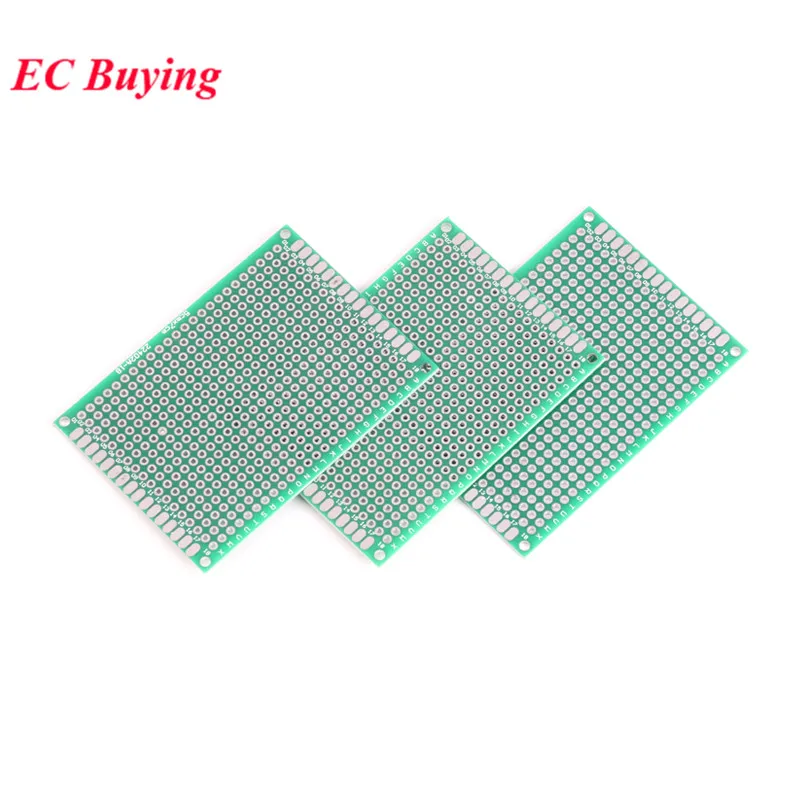 5 шт. 5x7 см двухсторонний Прототип PCB универсальная печатная плата DIY для Arduino 2,54 мм Стекловолокно 5*7 см 50x70 мм 50*70 мм