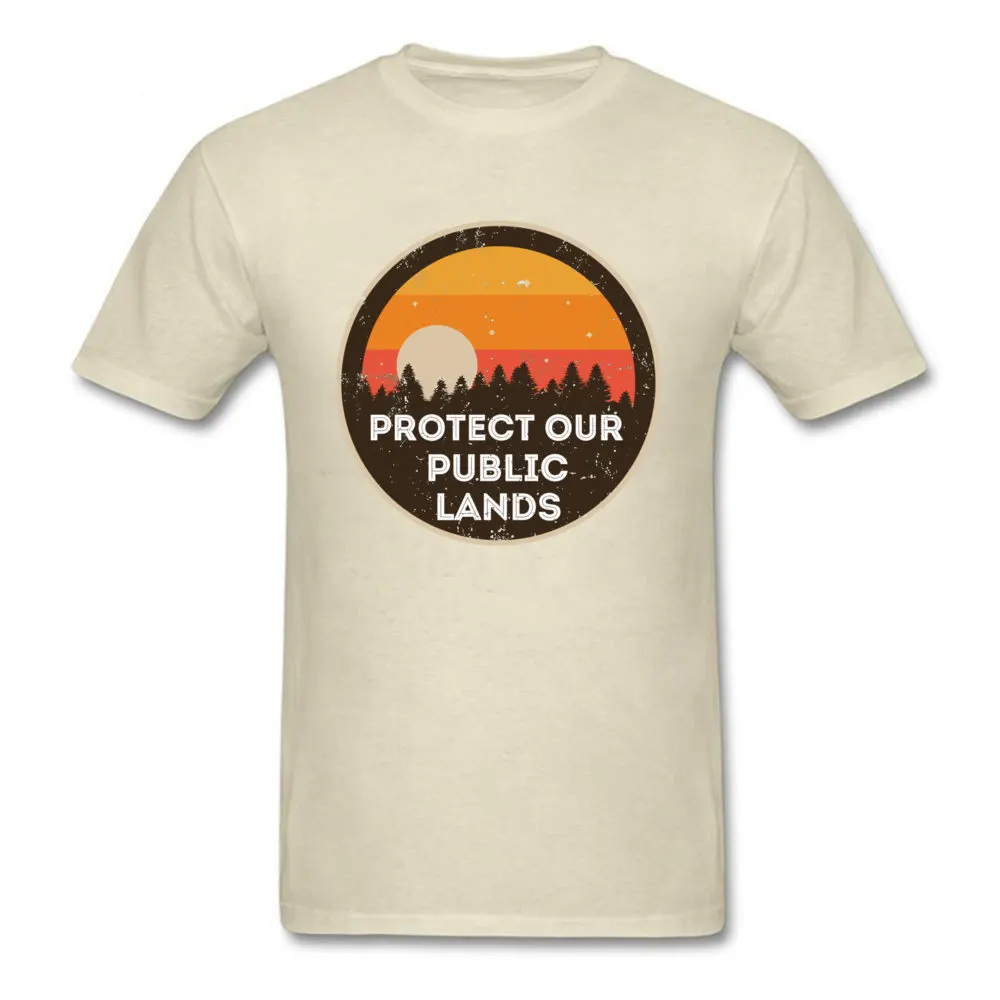 Мужская Повседневная футболка с круглым воротником и надписью Protect Our Community Land для