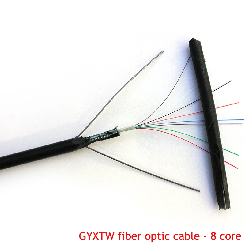 ZHWCOMM 1000 м/рулон GYXTW 8 ядро одномодовый наружный бронированный волоконно-оптический кабель FTTH центральный светильник-бронированный кабель