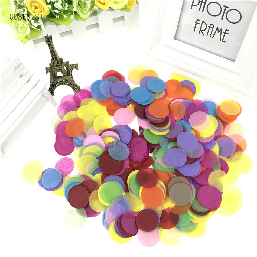 1000pcs/Pack Multicolor round Shape Pink Blue Peach Paper Confetti Party Wedding Table Decoration Birthday Decorative | Дом и сад