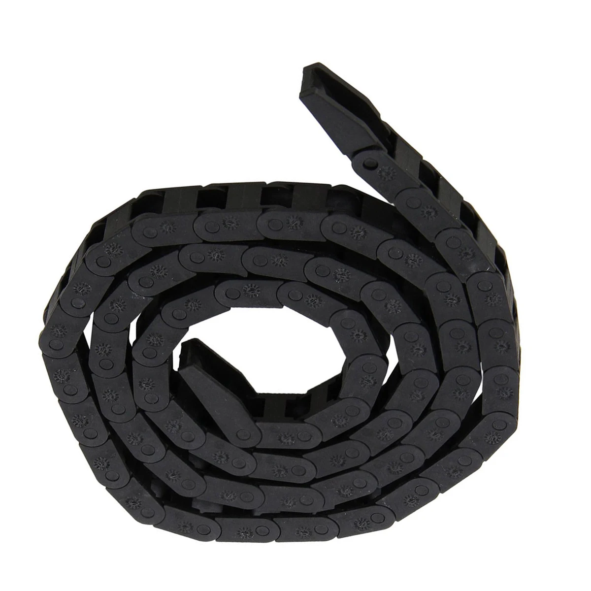 1X опорная цепь для проводов черный станок с ЧПУ 7x7 мм инженерная пластиковая