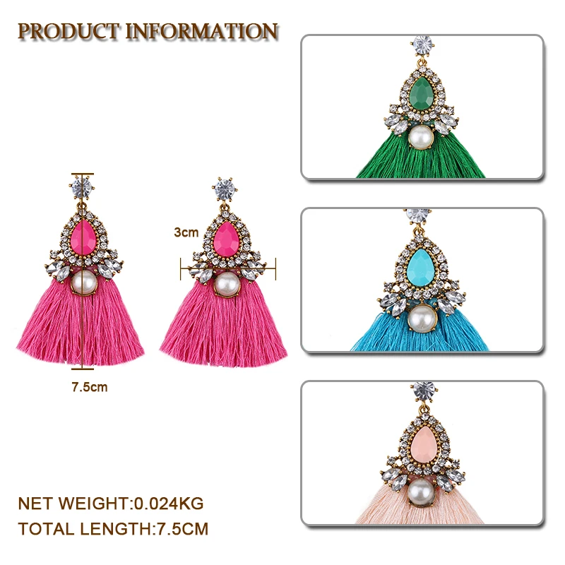 Best lady Boho модные серьги с кисточками для женщин Свадебные винтажный геометрический вечерние бахромой массивные серьги-капельки многоцветные подарки