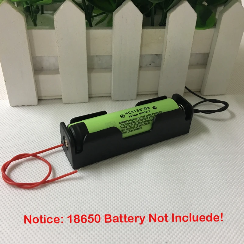 

18650 battery holder Storage Box Case for 1X18650 With Wire Leads 3.7V Plastic Wholesale NOV3