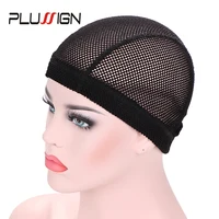 Plussign Wig Caps For Making Wigs Stretchy Elastic Soft Crochet Wig Cap Dome Mesh Cap 5pcs/lot Hot Sell 19-25inch Free Size