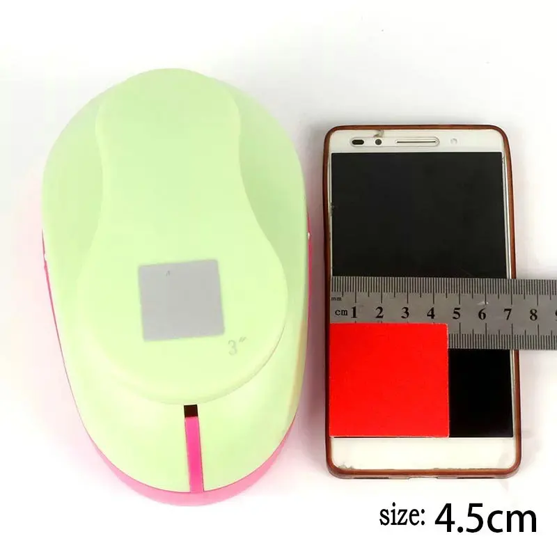 3 inch 1,5 см-4,5 см квадратная форма для рукоделия, Пробойники для бумаги, дырокол для скрапбукинга, поделки своими руками, Дырокол из EVA пены, резак для бумаги - Цвет: 3 inch