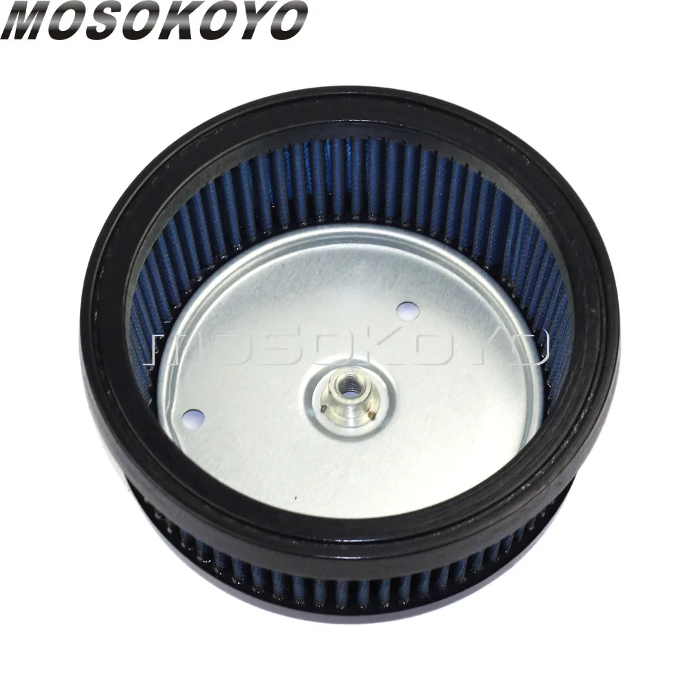 Синий воздушный фильтр для мотоцикла очиститель воздуха с высоким потоком Harley Tri