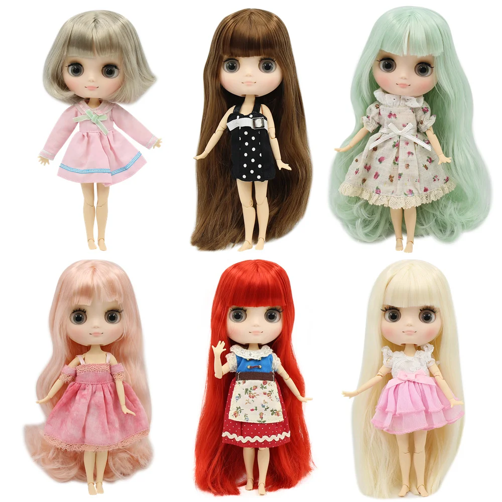 Обнаженная кукла Middie blyth 20 см матовое лицо с макияжем серые глаза несколько