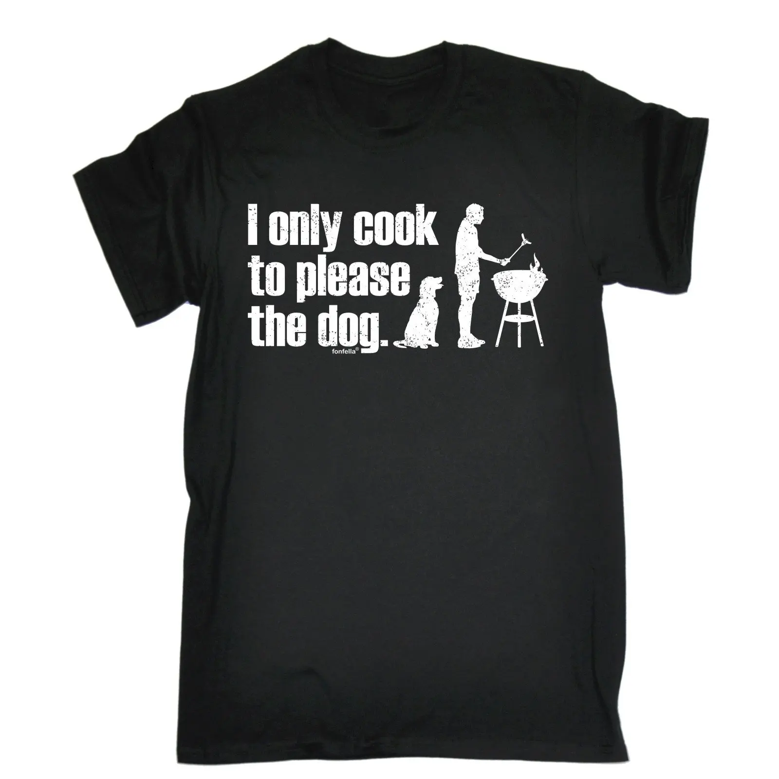 Мужская футболка с короткими рукавами Only Cook To Please The Dog хлопковая Футболка