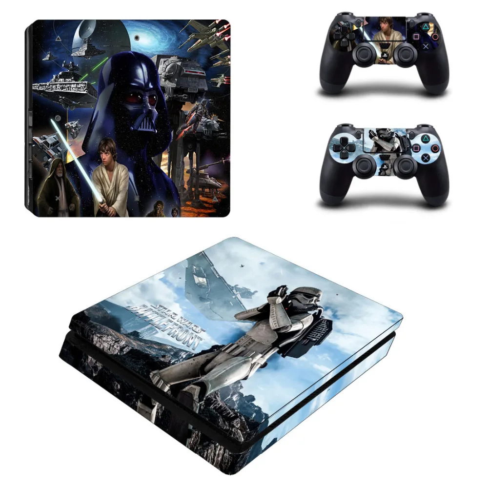Звездные войны PS4 тонкий стикер кожи для sony playstation 4 консоли и 2 контроллеров PS4 тонкий стикер кожи виниловая наклейка