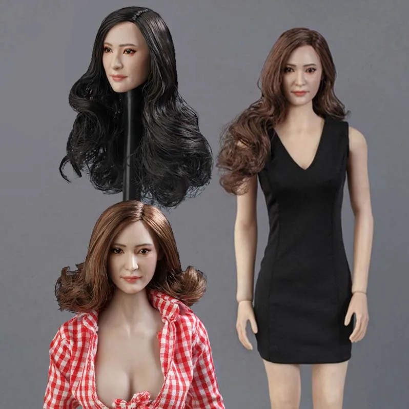 Sculpt 1/6 масштаб азиатская красавица женская голова резьба GC014 A/B/C три модели Yang Mi