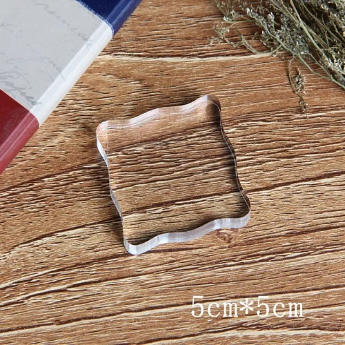 50x50x10mm Мульти-Размер Аксессуары для печатей силиконовые прозрачные транспонтантные штампы декор для альбома/фото, скрапбукинг и наклейки для стемпинга листов - Цвет: 50x50x10mm