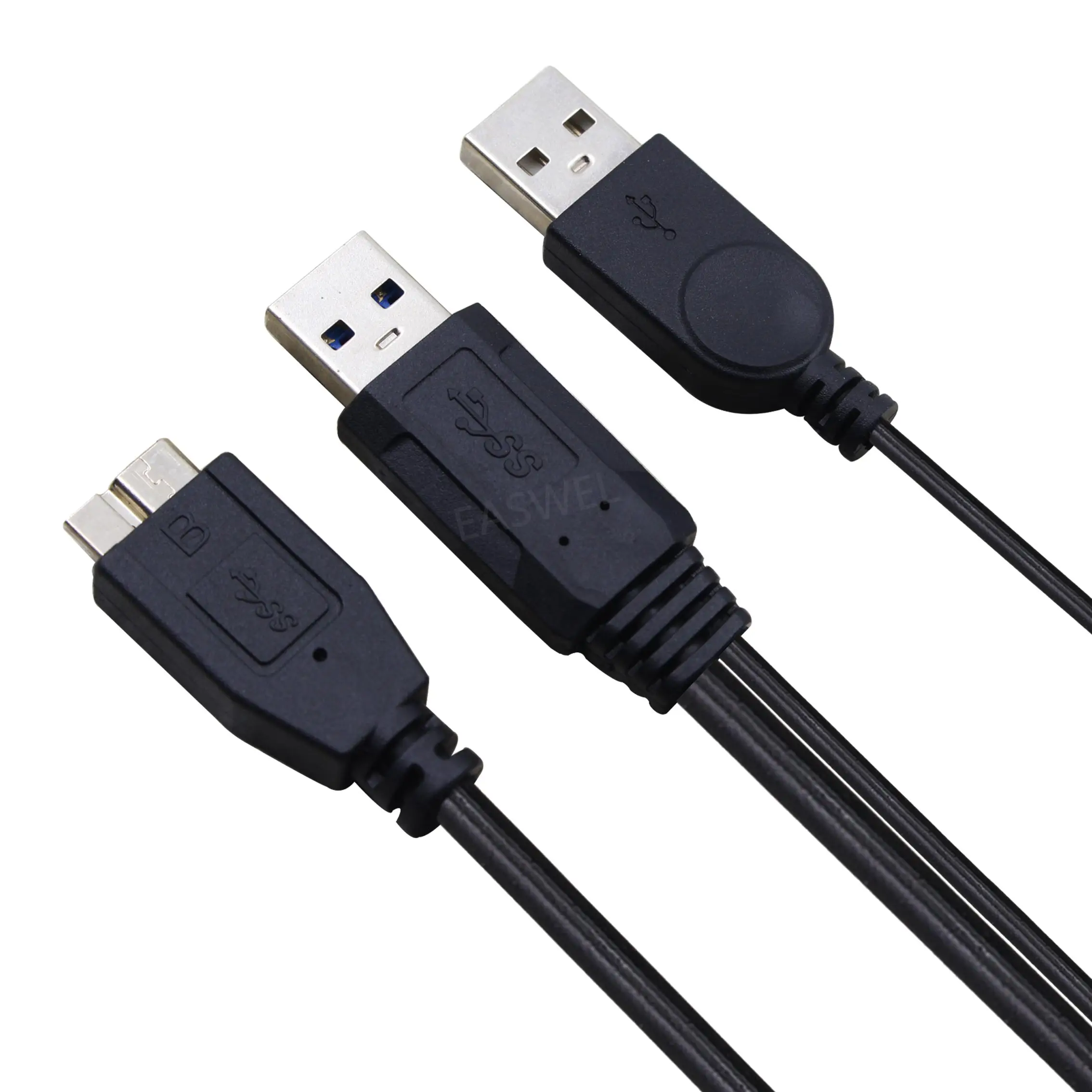 Dual USB 3.0 M to Y Cable for LaCie Rugged Triple 500GB 301982 301983 1TB 301984 Maxtor External Hard Drive Disk | Электроника
