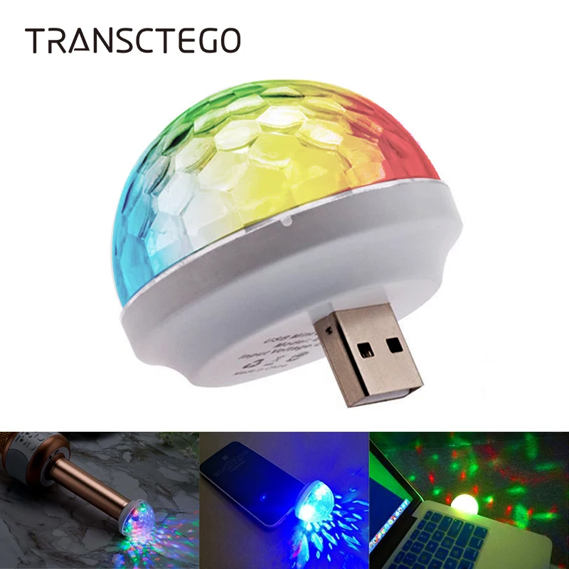 Миниатюрный USB фонарь для дискотеки Рождественский волшебный шар телефона лампа
