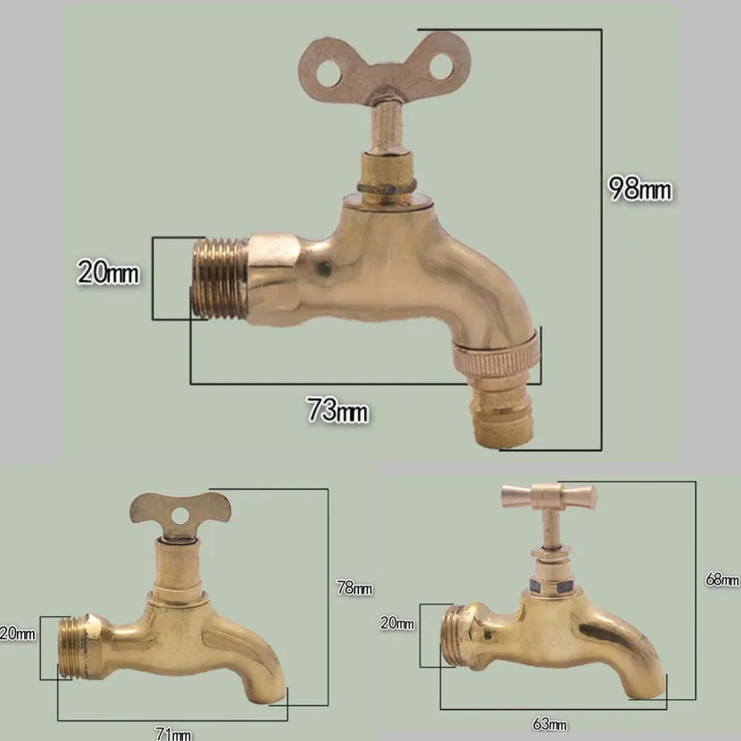  Copper Quick/Slow Open Style With Lock Faucet Outdoor Anti-theft Key Cover Household Washing Machine | Обустройство дома