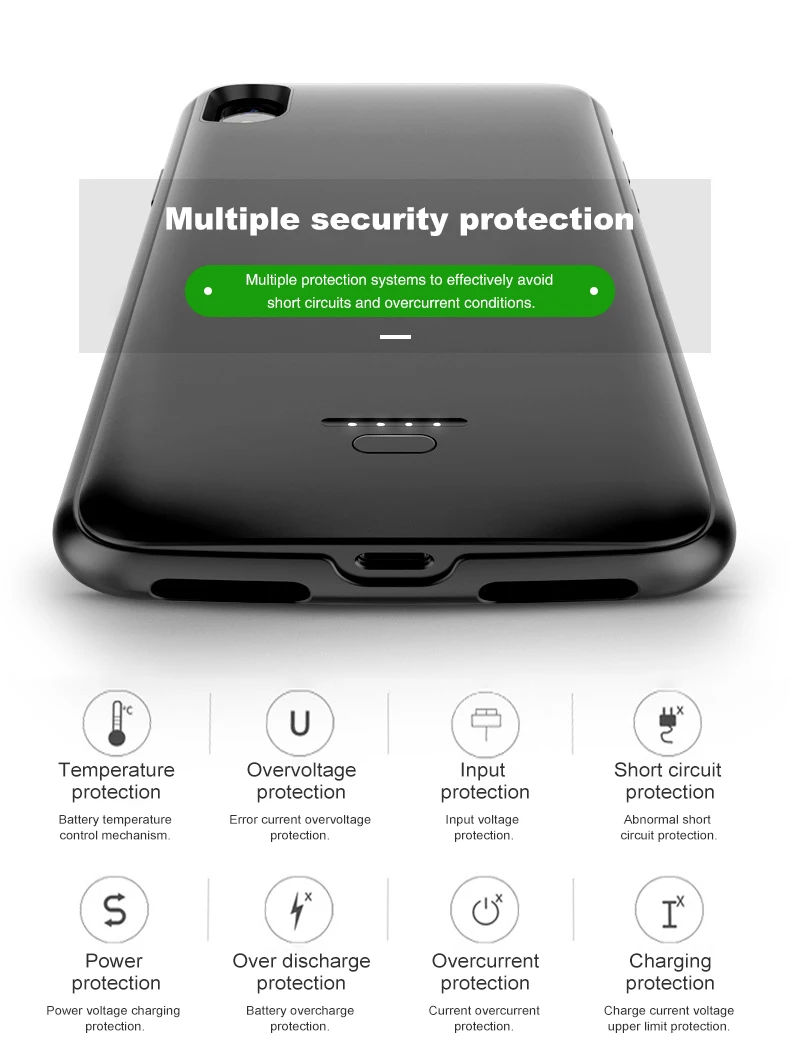 Чехол для аккумулятора для iPhone X XS Max XR power Bank чехол для питания аудио Тонкий чехол для зарядного устройства для iPhone 6 6S 7 8 Plus 5 5S SE XR