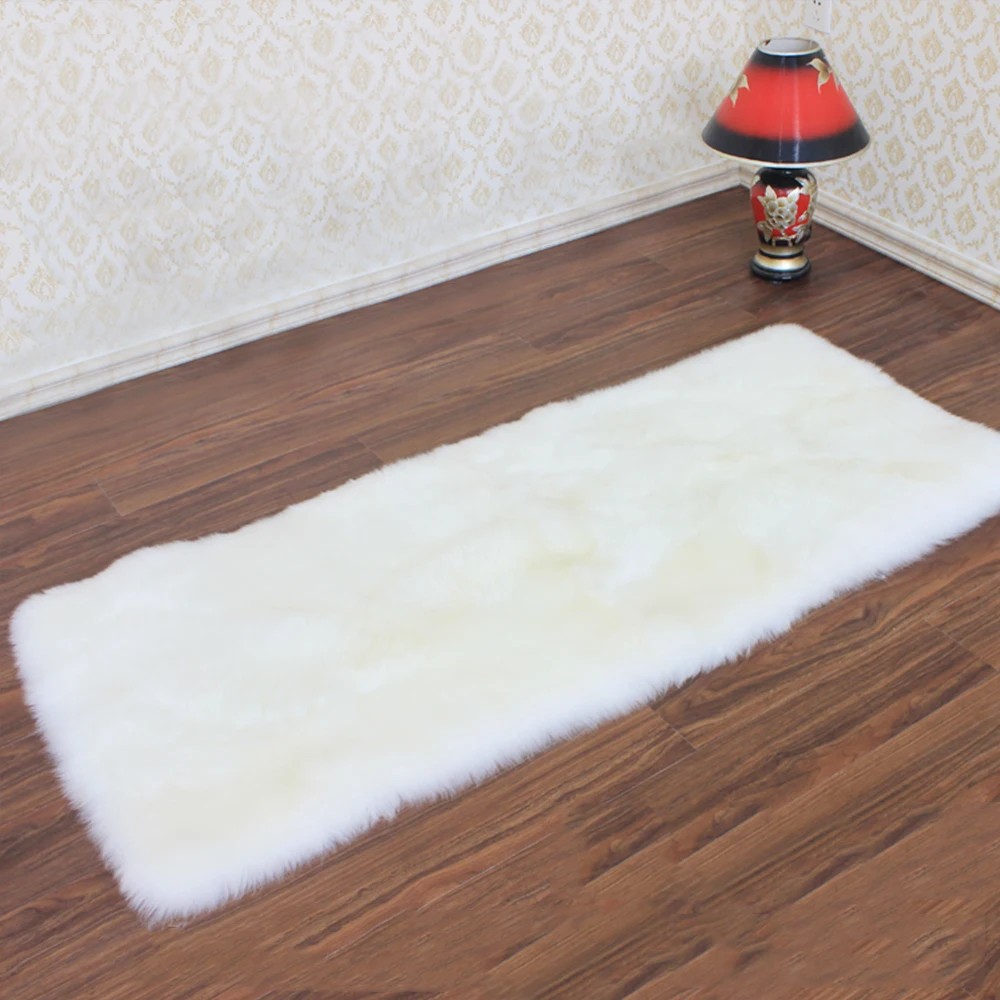 Белый плюшевый ковер для спальни гостиной детский коврик ползания пушистый