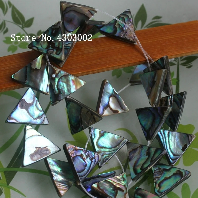 

100pcs/lot 17mm Natural Triangle Abalone Mother of Pearl shell for DIY Jewelry Triangle Abalone MOP Pearl shell For Earrings