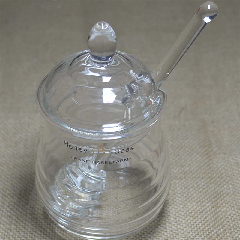 Высококачественная прозрачная стеклянная банка для меда варенья Кухонное