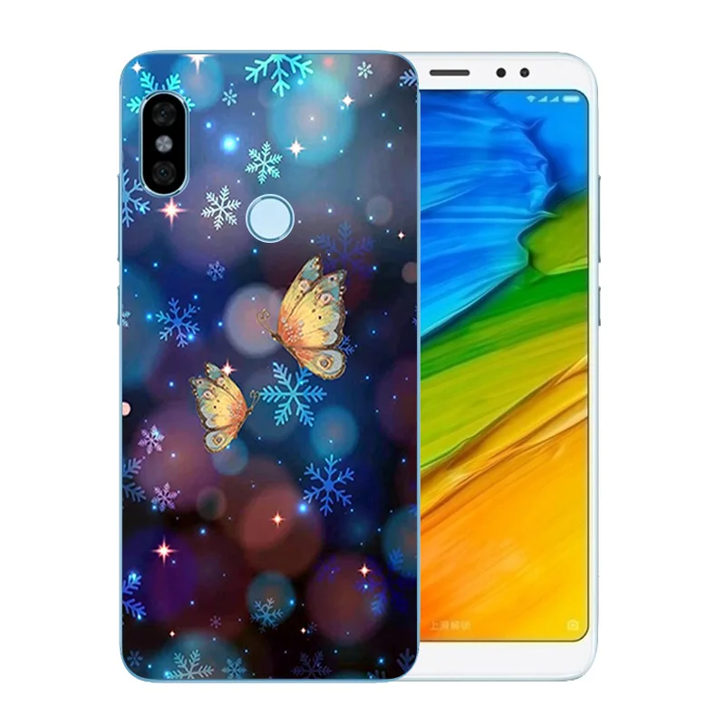 Чехол для Xiaomi Redmi Note 5 Pro чехол с рисунком Merry X'MAS Прозрачный 5Pro |