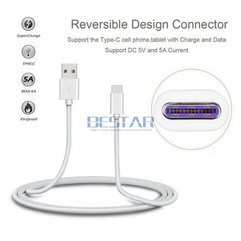 

1M 3FT Fast Charge 5V 5A USB 3.1 Type-C USB-C type c to USB 2.0 Data Charging Cable for Tablet