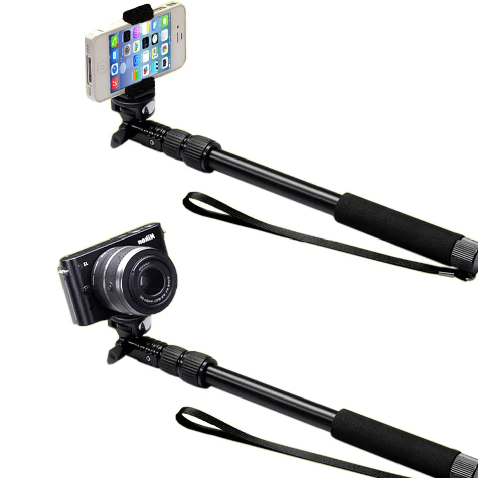 Алюминиевый сплав трубка монопод для GoPro Hero SJCAM Экшн камеры SLR селфи палка с мини штатив Bluetooth пульт дистанционного управления для телефонов