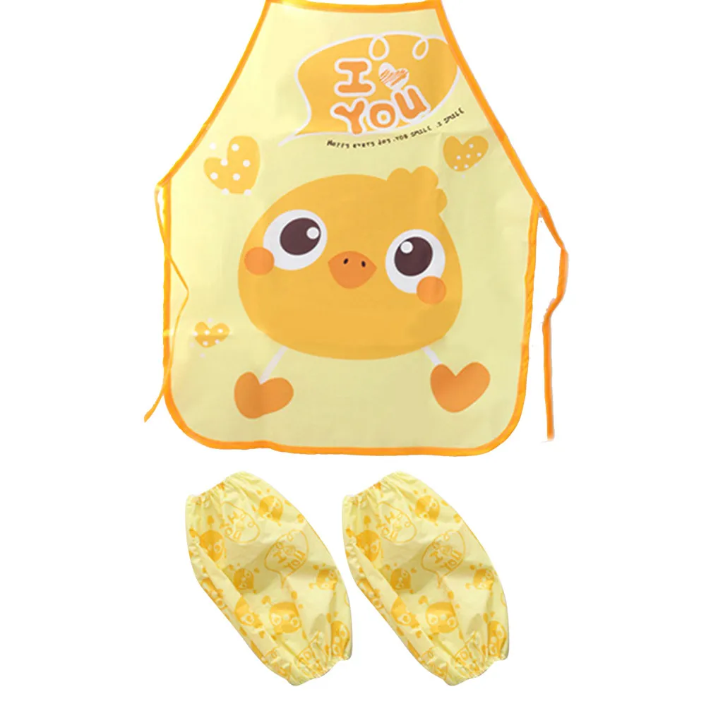 Детский мультяшный фартук простой ПВХ водонепроницаемый нагрудник Прекрасный