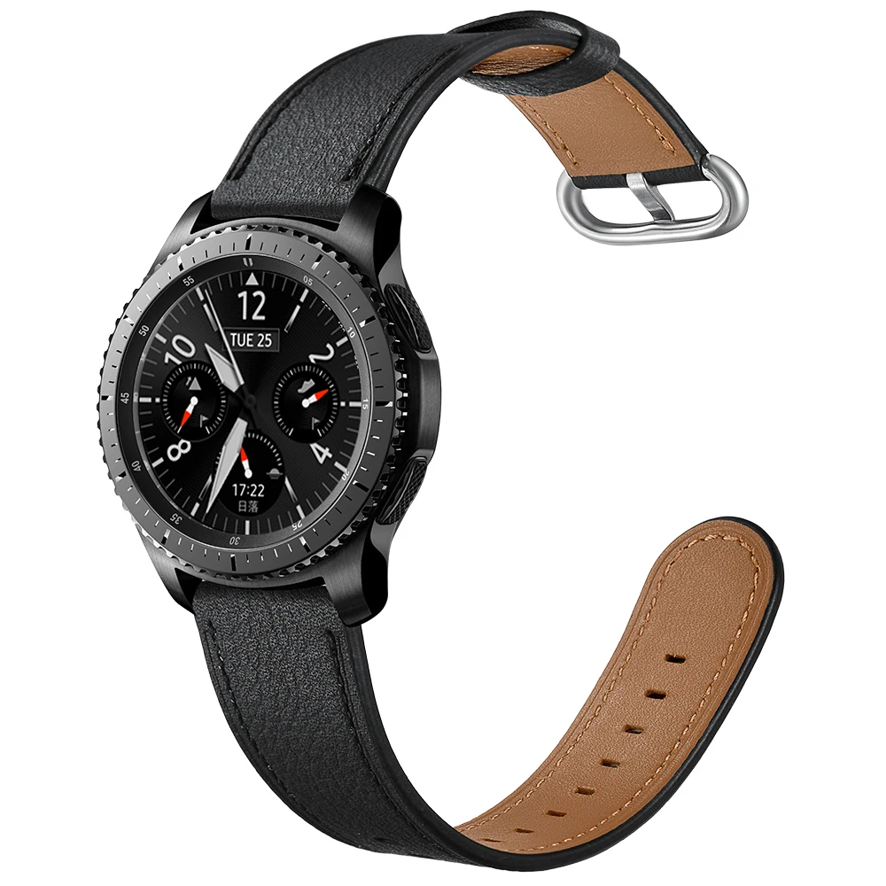 Цветной ремешок для часов из натуральной кожи samsung gear S3 22 мм женский модный