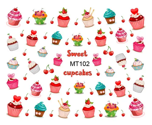 

1 лист ногтей MT102 красный вишневый цвет искусство ногтей водная переводная наклейка для ногтей тату Типсы инструменты для ногтей