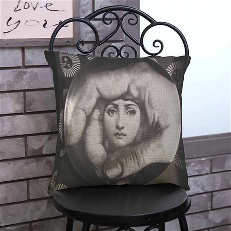 S Cover Ретро rosenthal Piero fornasetti Европейский декоративный чехол на диванную подушку Чехол на подушку для офисного стула винтажная наволочка для домашнего декора e699 - Цвет: S Cover