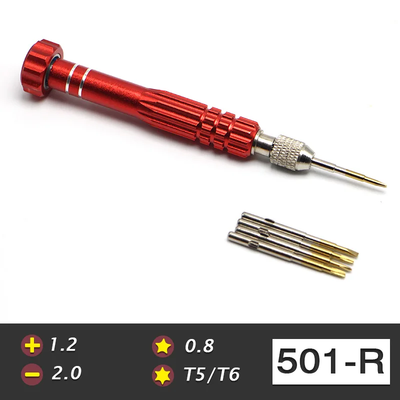 5in1-Red 13 в 1 Набор Магнитных отверток прецизионные инструменты для обслуживания специальные 0,8 звезда для телефона часы Ремонт 7392 - Цвет: 5in1-Red