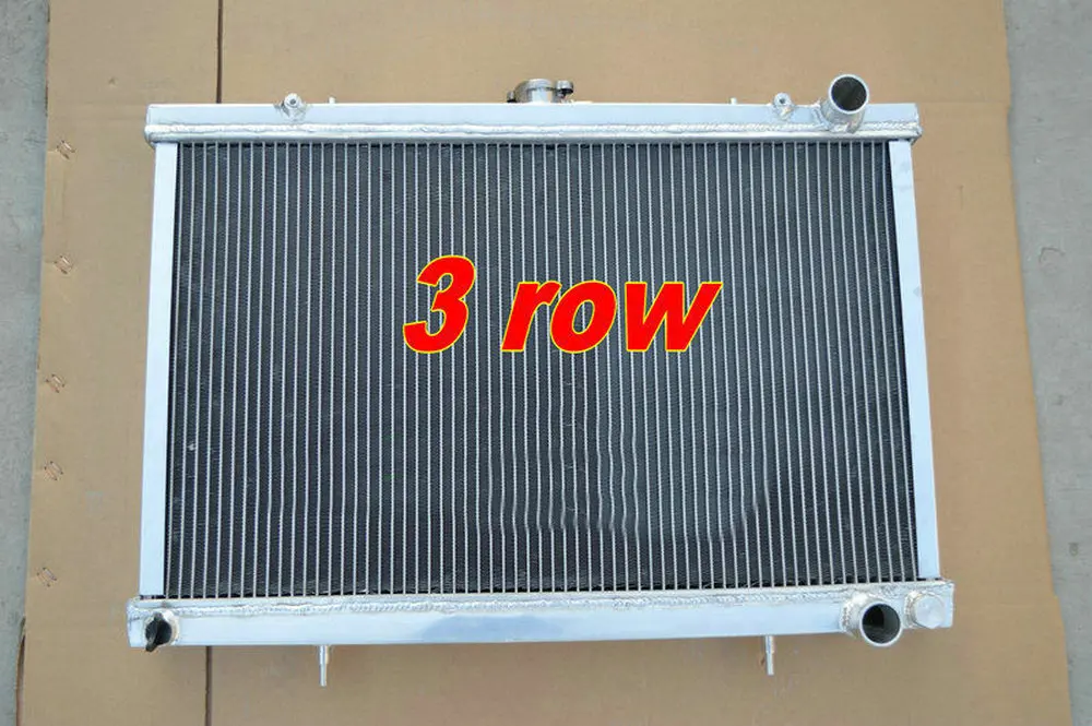 Radiator Only Алюминиевый радиатор+ кожух вентилятора для Nissan Silvia 180SX Skyline S13 CA18 R32 GTE/GTS/GTR RB26DETT/RB20CET/RB25DE 1989-1994 - Цвет: Radiator Only