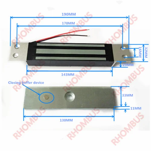 

180kg 400lbs Force 12vdc Invisible Installation for Single Door Magnetic Lock