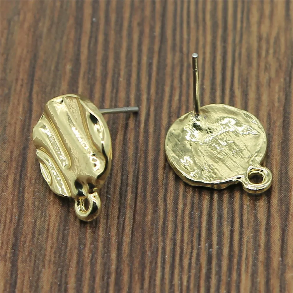 K4044-12x14mm 2 шт золотые искаженные серьги соединители серьги изготовление фурнитура аксессуары серьги основа соединители Linker - Цвет: K4044-12x14mm