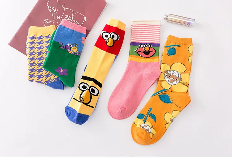 Японские Новые короткие носки Kawaii С мультяшными птицами женские модные хлопковые розовые носки с аниме-животными для девочек, подарок с милыми уличными цветами, Meias
