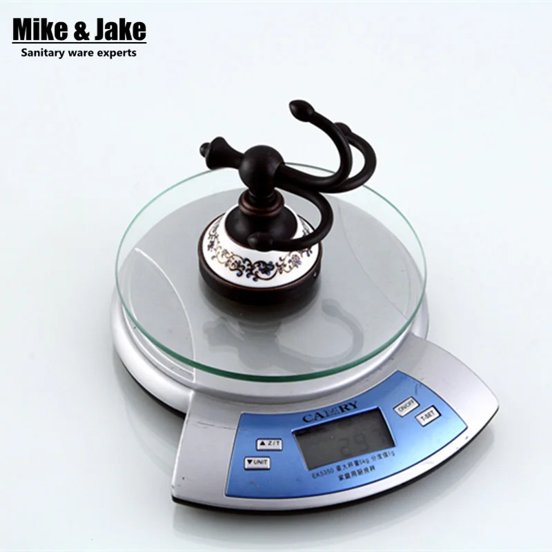 Черный Античный крючок для одежды латунные черные бронзовые Крючки халата