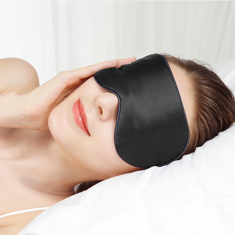 Двусторонняя гладкая маска для глаз 100% натуральный шелк сна ультра светильник