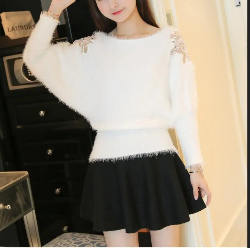 Свитер Женский вязаный в Корейском стиле свободный мягкий | Женская одежда