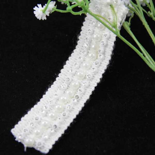 Отделка из бусин и жемчуга кружевная тесемка с кристаллами венозное украшение