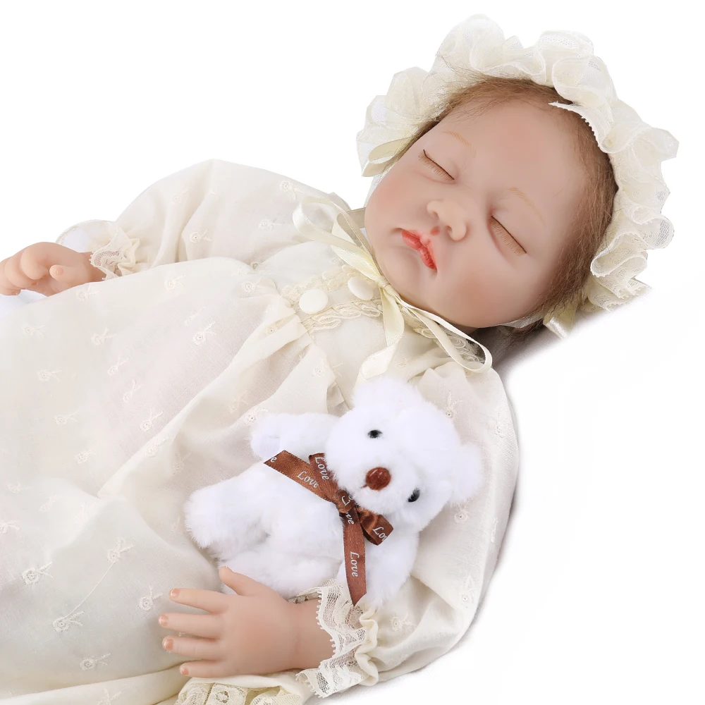 NPKDOLL Кукла Реборн виниловая кукла 22 дюйма 55 см игрушки для девочек и мальчиков